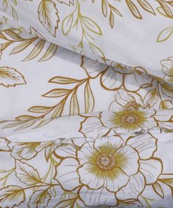 Set Copripiumino Bianco E Marrone 260x220 Cm In Cotone