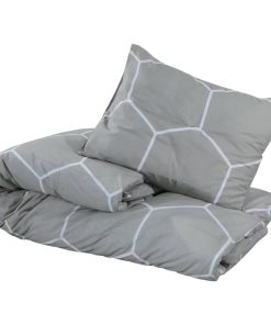 Set Copripiumino Grigio 260x240 Cm In Cotone