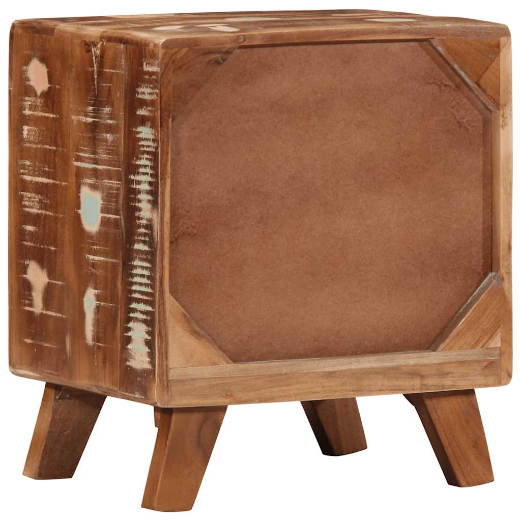 Comodino 40x32x46 Cm In Legno Massello Di Recupero - Image 4