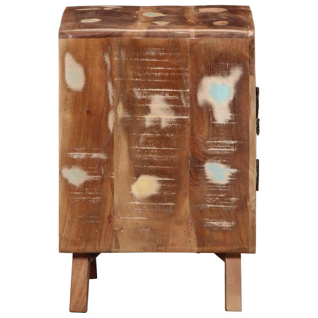 Comodino 40x32x46 Cm In Legno Massello Di Recupero - Image 2