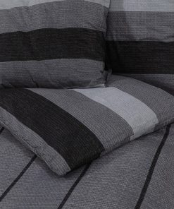 Set Copripiumino Grigio Scuro 135x200 Cm In Cotone