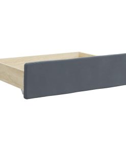 Cassetti Da Letto 2pz Grigio Scuro In Truciolato E Velluto