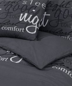 Set Copripiumino Nero 200x220 Cm In Cotone