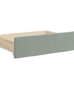 Cassetti Da Letto 2pz Grigio Chiaro In Truciolato E Velluto