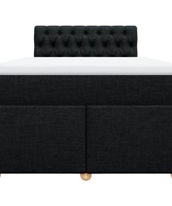 Giroletto A Molle Con Materasso Nero 120x200 Cm In Tessuto