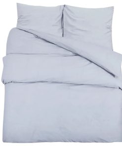 Set Copripiumino Grigio 140x200 Cm In Cotone
