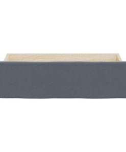 Cassetti Da Letto 2pz Grigio Scuro Legno Multistrato E Velluto