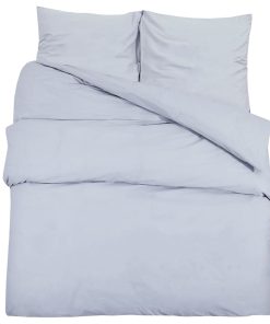 Set Copripiumino Grigio 155x220 Cm In Cotone