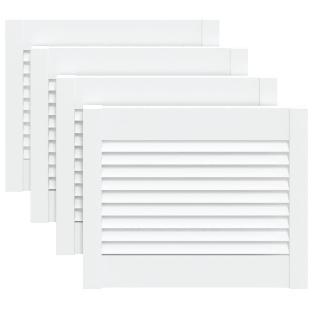 Ante A Lamelle 4 Pz Bianche 39,5x49,4 Cm In Legno Di Pino - Image 4