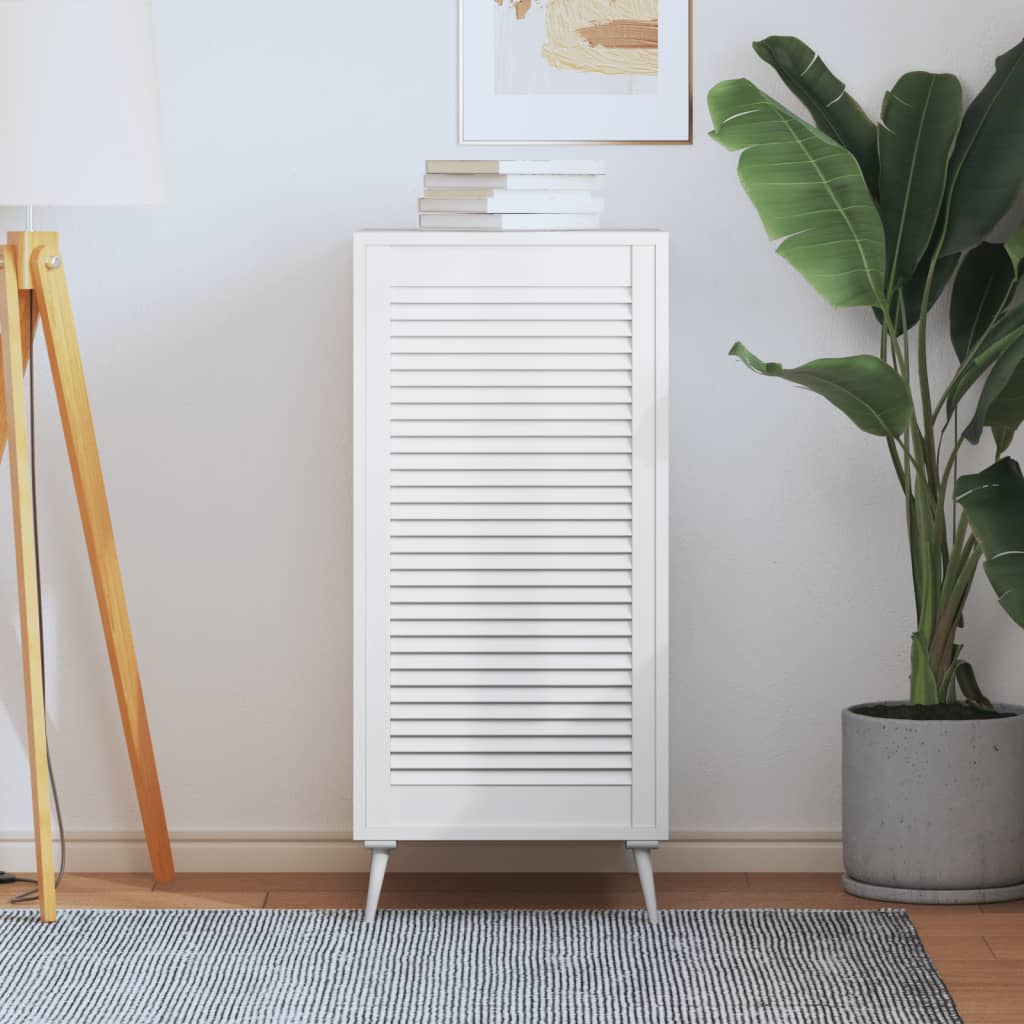 Anta A Lamelle Bianca 99,3x49,4 Cm In Legno Di Pino - Image 5