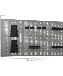 Banco Da Lavoro Con 3 Pannelli A Parete E 1 Armadietto