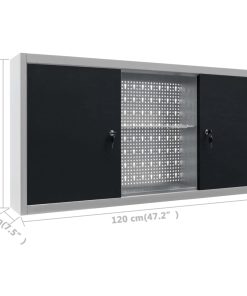 Banco Da Lavoro Con 3 Pannelli A Parete E 1 Armadietto