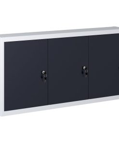 Armadio A Parete Stile Industriale In Metallo Grigio Nero