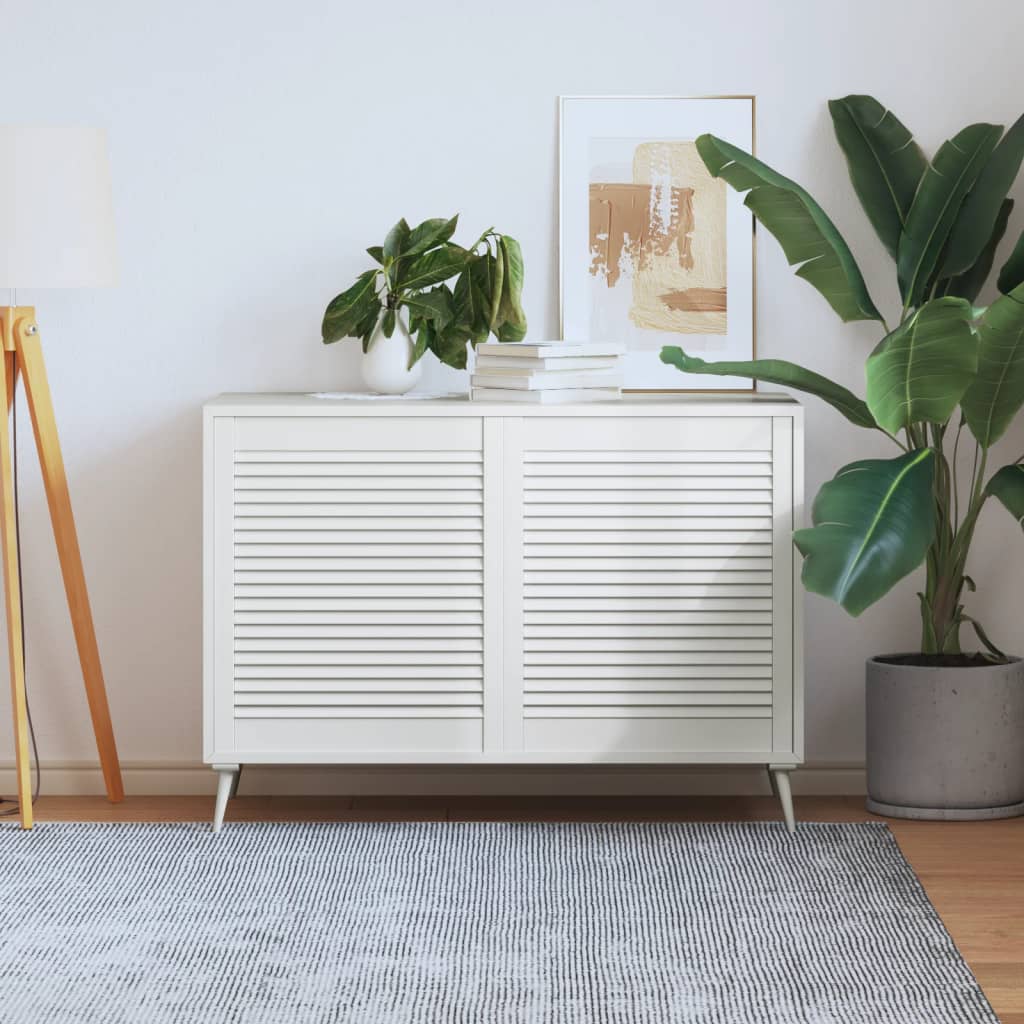 Ante A Lamelle Bianche 2 Pz Bianche 69x59,4 Cm Legno Di Pino - Image 5