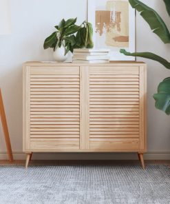 Ante Con Design A Lamelle 2 Pz 69x49,4 Cm In Legno Di Pino