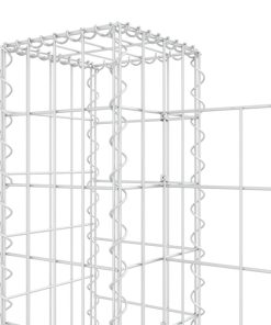Cesto Gabbione A U Con 7 Pali In Ferro 740x20x100 cm