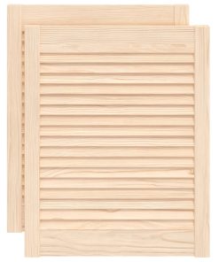 Ante Con Design A Lamelle 2 Pz 61,5x49,4 Cm In Legno Di Pino
