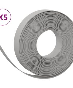 Bordature Da Giardino 5 Pz Grigie 10 M 10 Cm In Polietilene