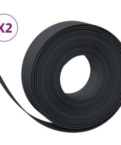 Bordature Da Giardino 2 Pz Nere 10 M 15 Cm In Polietilene