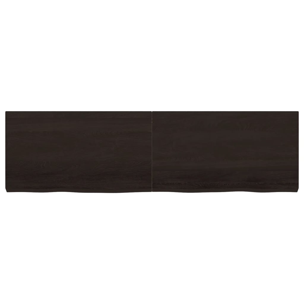 Piano Bagno Marrone Scuro 180x50x(2-6)cm Legno Trattato - Image 6