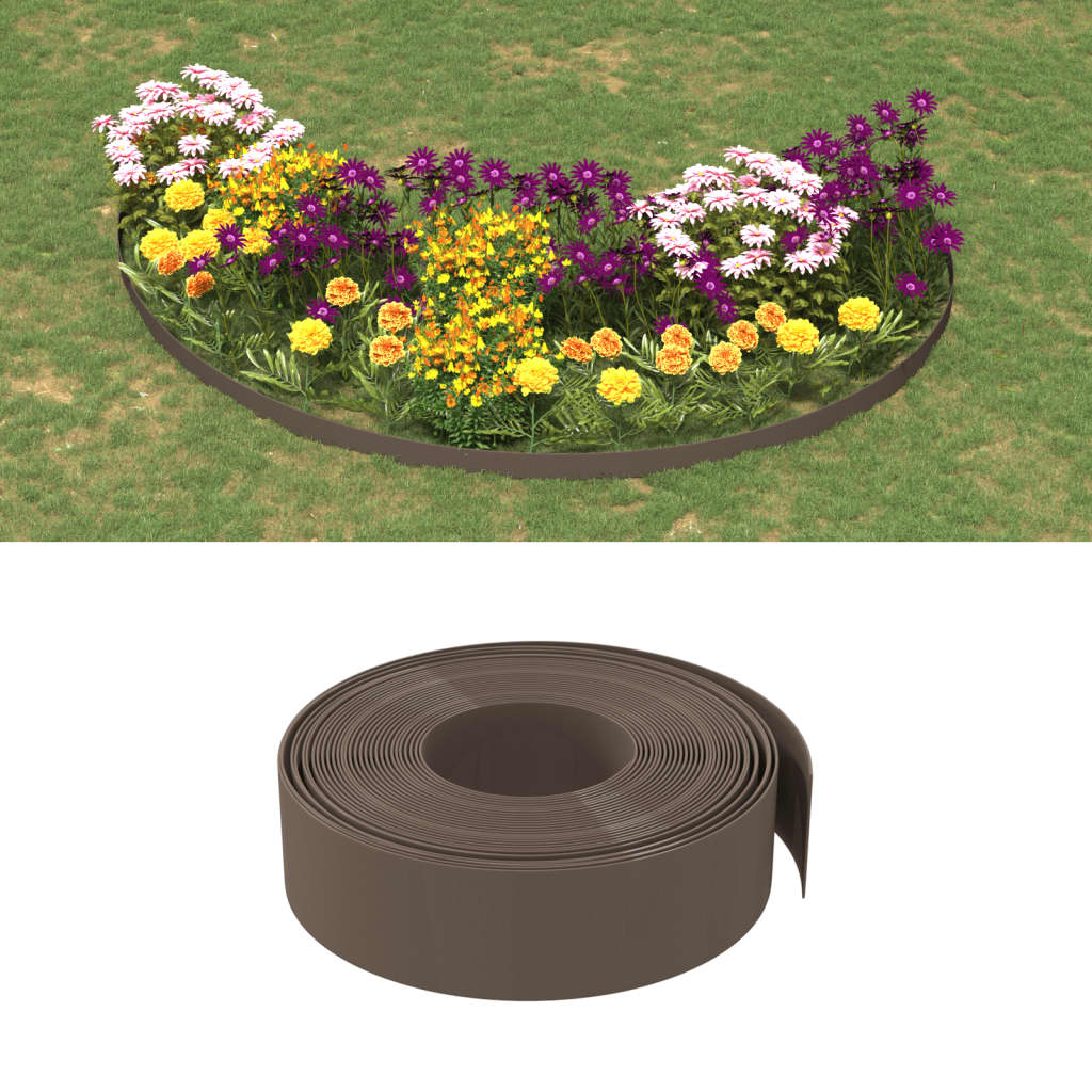 Bordature Da Giardino 5 Pz Marroni 10 M 15 Cm In Polietilene - Image 3
