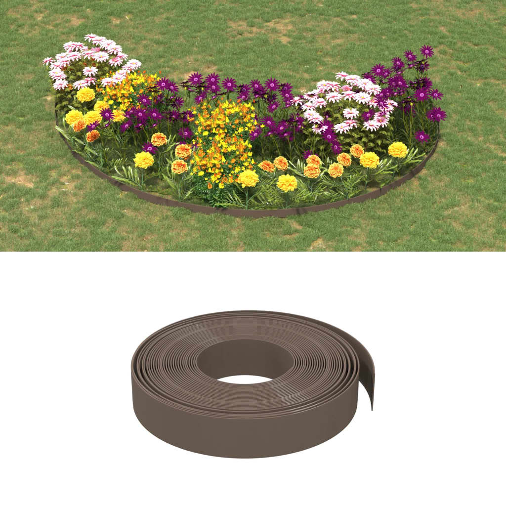Bordature Da Giardino 2 Pz Marroni 10 M 10 Cm In Polietilene - Image 5