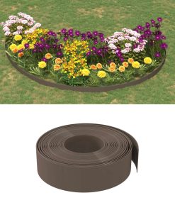 Bordature Da Giardino 2 Pz Marroni 10 M 15 Cm In Polietilene