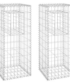 Cesti A Gabbione A Torre 2 Pz 40x40x100 Cm In Ferro