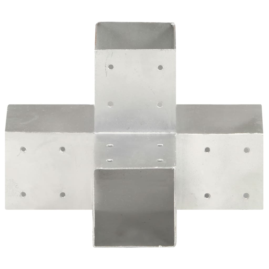 Connettori Per Pali A Forma Di X 4 Pz In Metallo Zincato 91x91 mm - Image 3