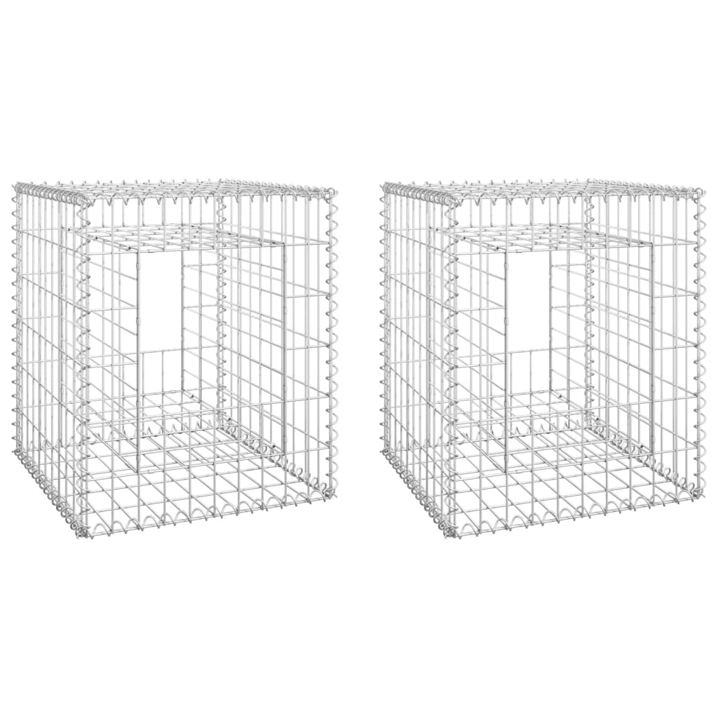 Cesti A Gabbione A Torre 2 Pz 50x50x60 Cm In Ferro - Image 5