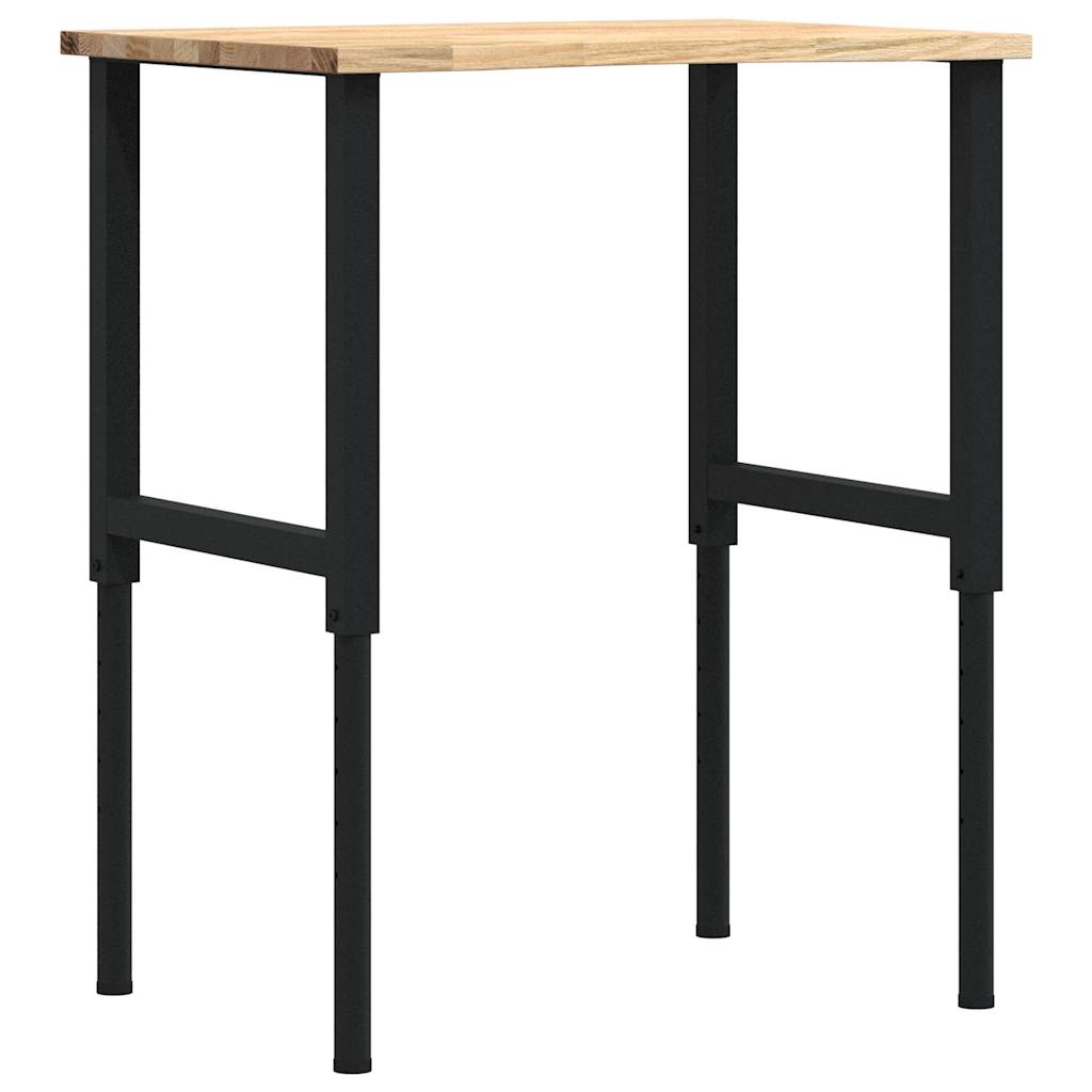 Banco Da Lavoro 80x60x(71,5-98) Cm Legno Massello Rovere - Image 6