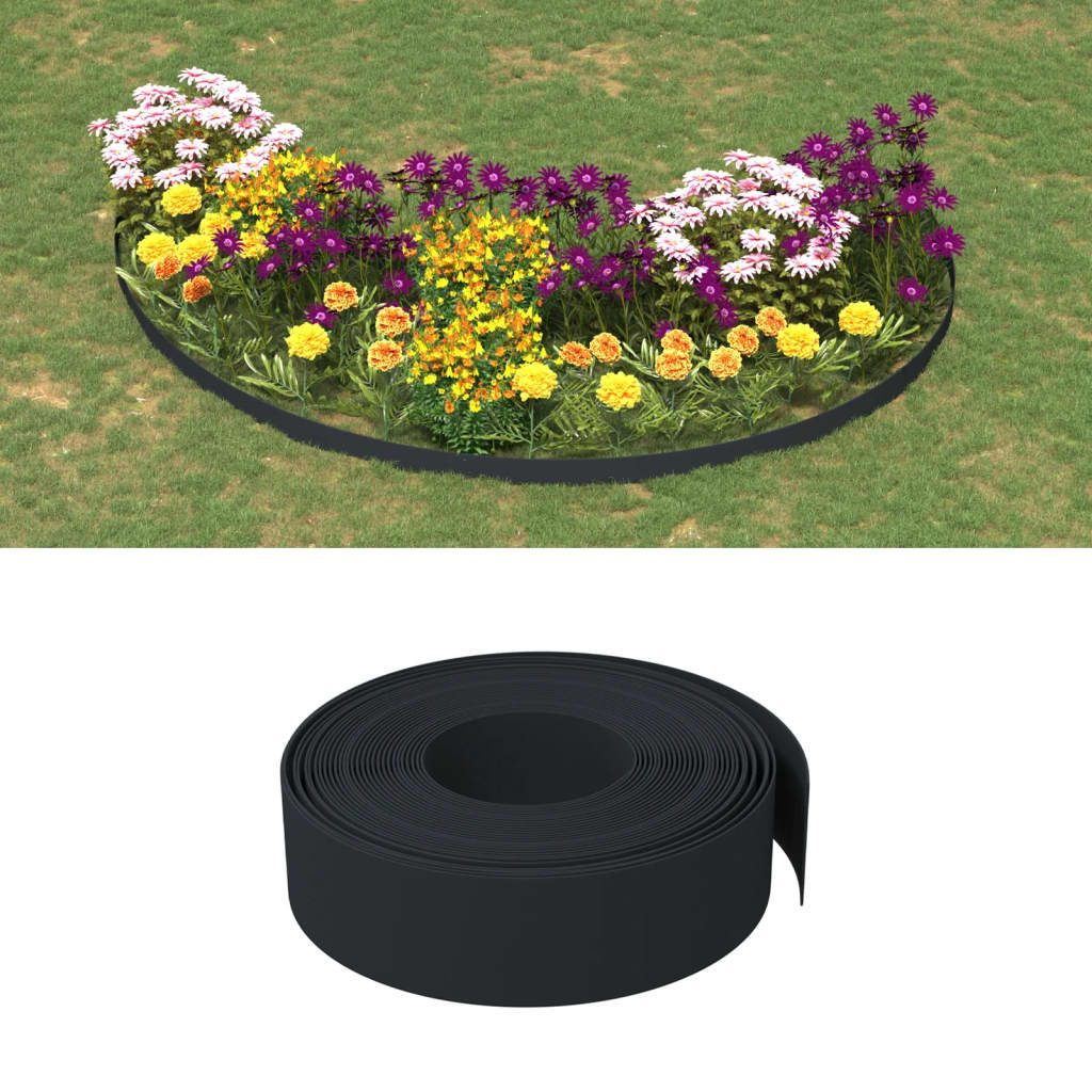 Bordature Da Giardino 5 Pz Nere 10 M 15 Cm In Polietilene - Image 5