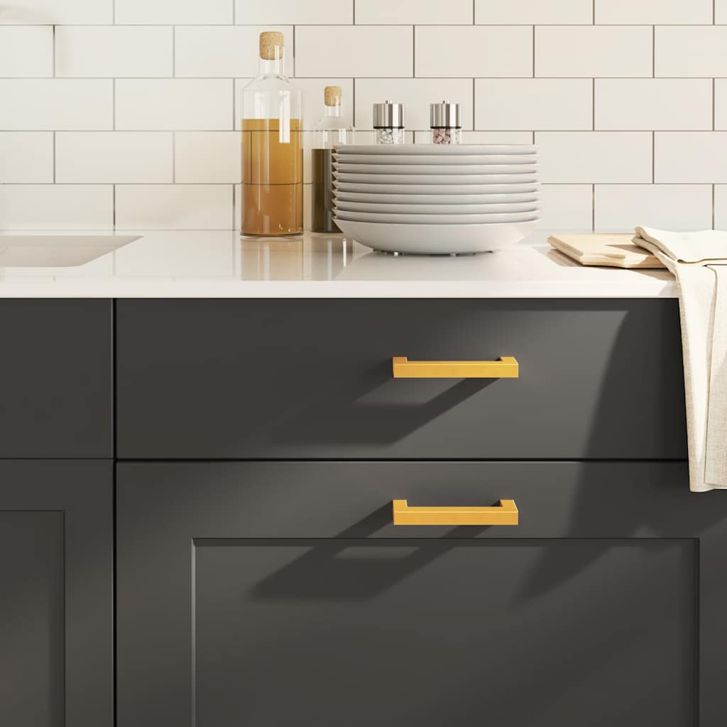 Maniglie Per Mobili 10pz Oro 96mm In Acciaio Inox