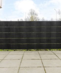 Schermi Da Balcone 5 Pz Neri 255x19 Cm In Polyrattan