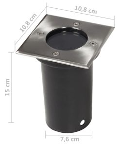 Faretti Carrabili Da Esterno 12 Pz Quadrati