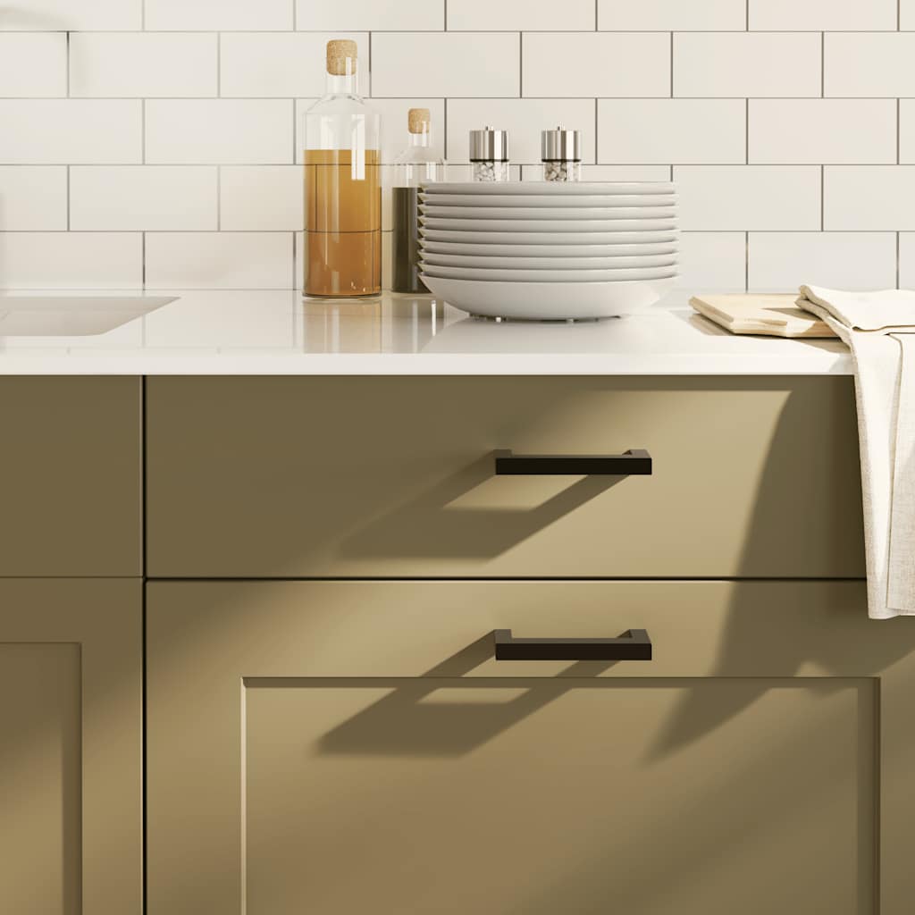 Maniglie Per Mobili 10pz Nere 96mm In Acciaio Inox - Image 2