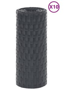 Schermi Da Balcone 10 Pz Antracite 255x19 Cm In Polyrattan