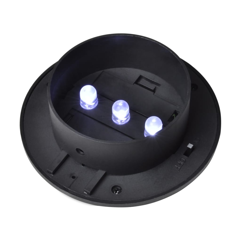 Lampade Solari Da Esterno Per Recinzioni 12 Pz Led Nero - Image 5