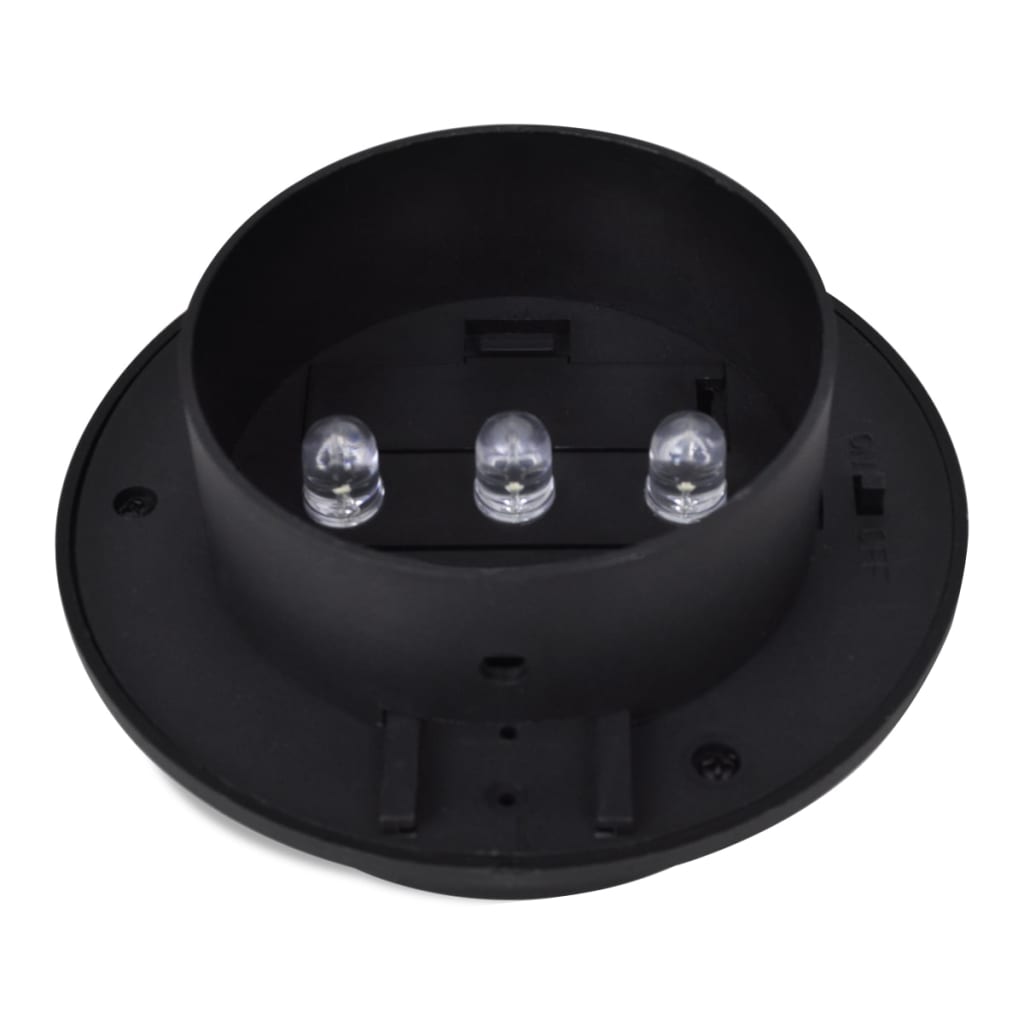 Lampade Solari Da Esterno Per Recinzioni 12 Pz Led Nero - Image 4