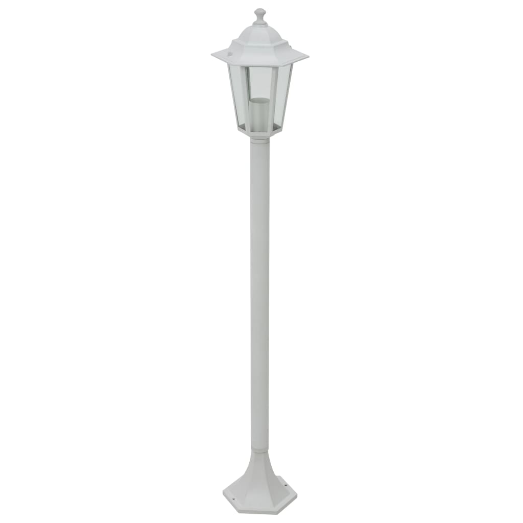 Lampioni Da Giardino 6 Pz E27 110 Cm In Alluminio Bianco - Image 3