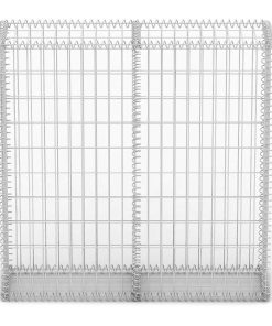 Cesto Gabbione Con Coperchio In Filo Zincato 100 X 100 X 30 cm