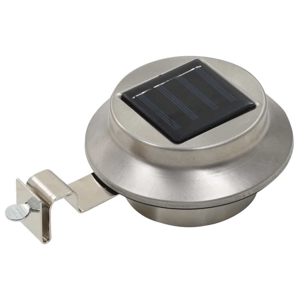 Lampade Solari Da Esterni 6 Pz A Led Rotonde 12 Cm Bianco