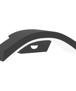 Applique Con Led E Sensore Nera In Alluminio Pressofuso