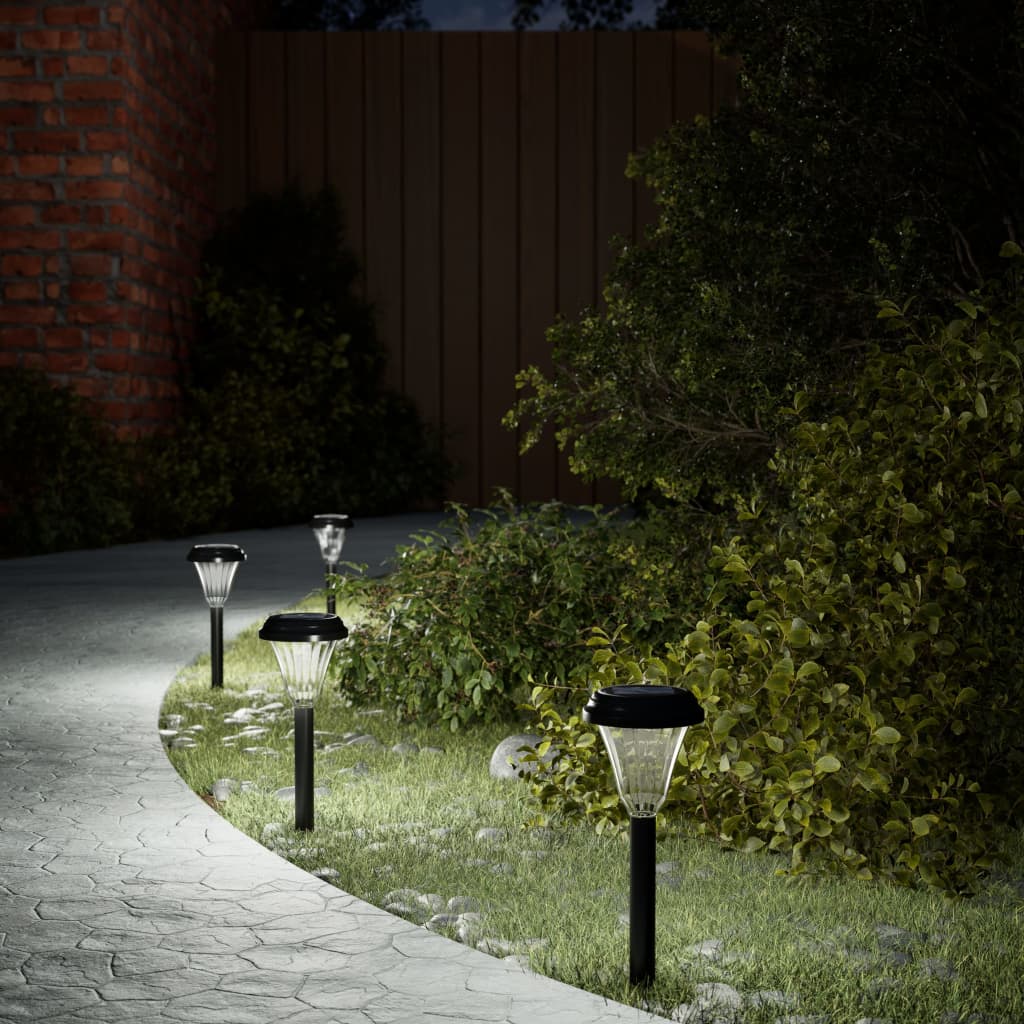 Luci Solari Per Percorsi Con Picchetti 12 Pz Bianche