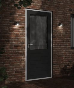 Applique Da Parete Per Esterni 2 Pz Nere Alluminio Pressofuso