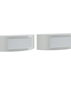 Applique Da Esterno 2 Pz Argento In Acciaio Inossidabile
