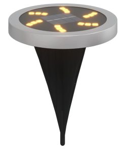 Luci Solari Da Terra Con Picchetti Da Esterno 12pz Bianco Caldo