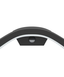 Applique Con Led E Sensore 2 Pz Nere In Alluminio Pressofuso