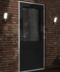 Applique Con Led E Sensore 2 Pz Nere In Alluminio Pressofuso