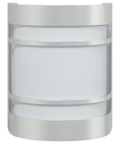 Applique Da Esterno 2 Pz Argento In Acciaio Inossidabile